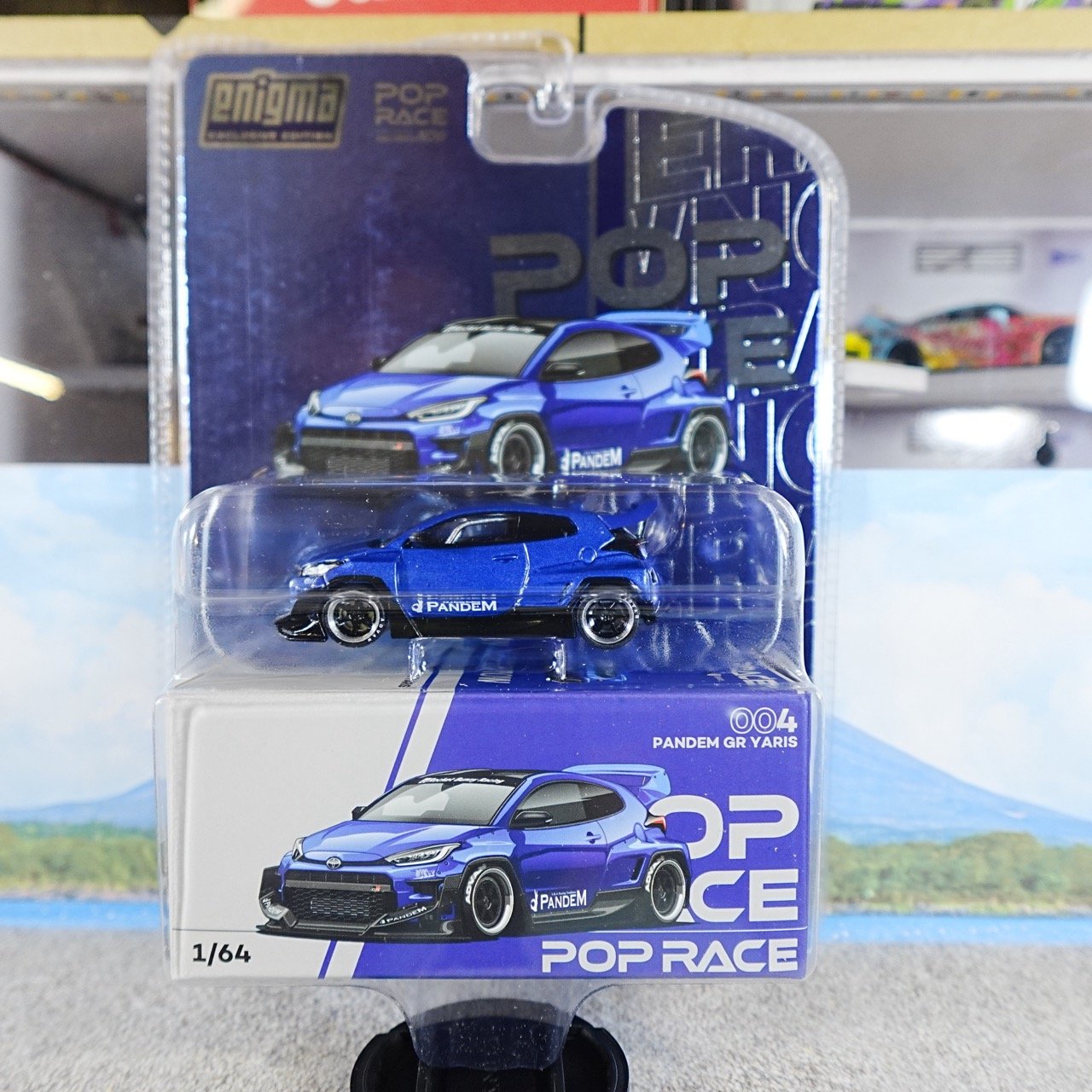 POP RACE X ENIGMA PANDEM GR YARIS METALLIC BLUE - BLISTER